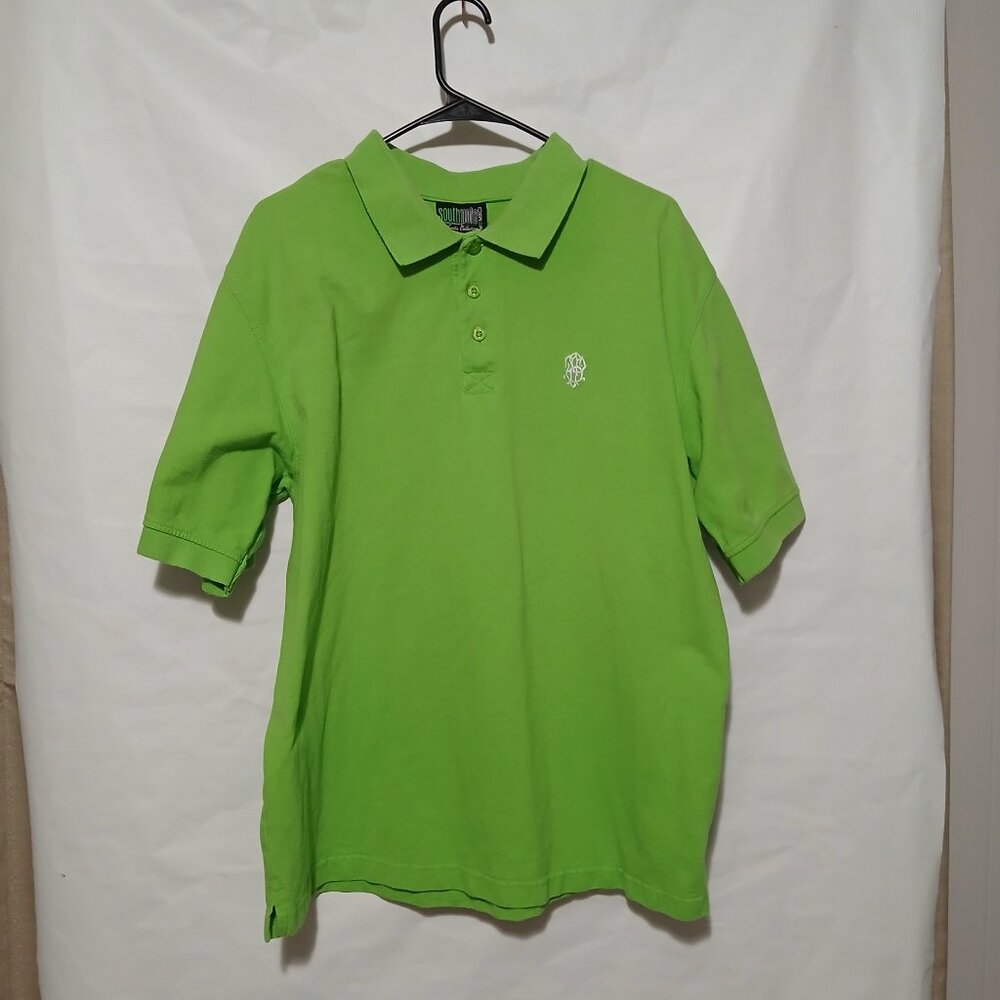 SouthPole Y2K Authentic Collection MCMXCI 1991 Polo Shirt Mens Size XL Green VTG